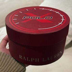 Ralph Lauren Red Polo X Round Hat Box